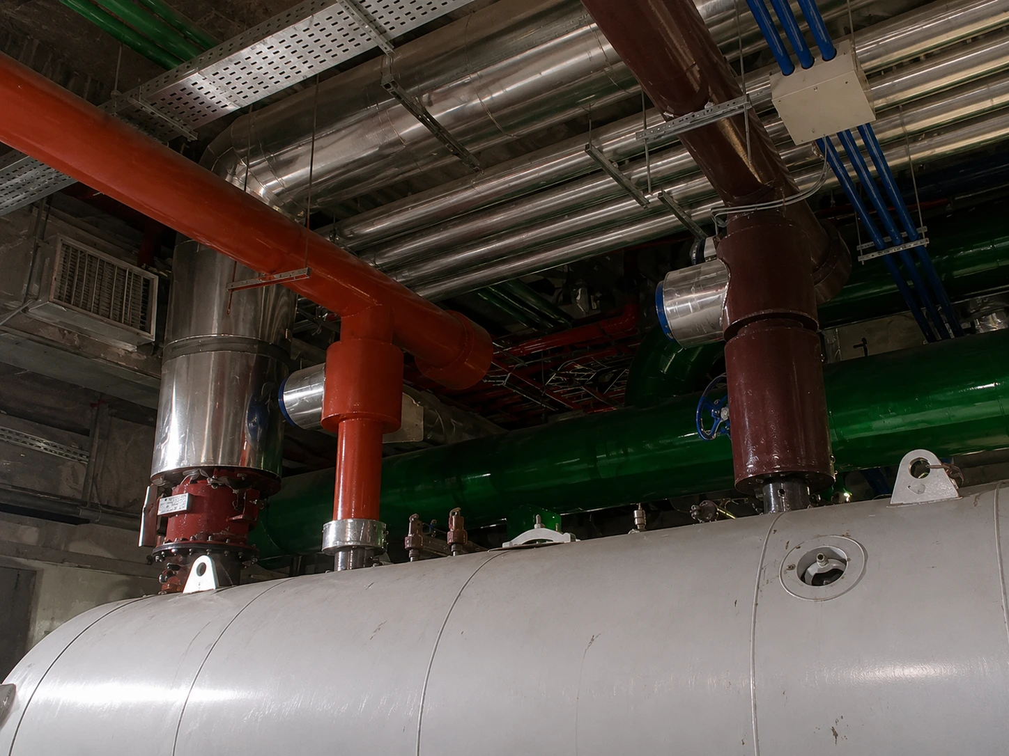 Plant Room Piping and Cladding at Atlas Engineering