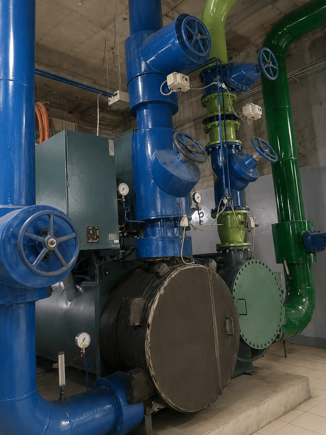 Plant Room Piping at Lucky One Plant Room