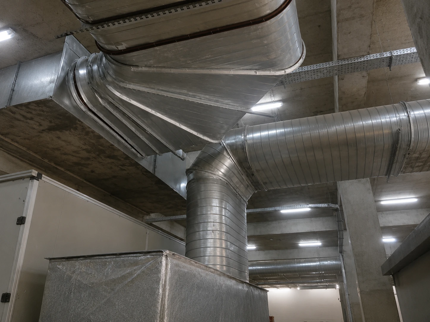 Plenum and Duct Connection with AHU at SKMH Peshawer