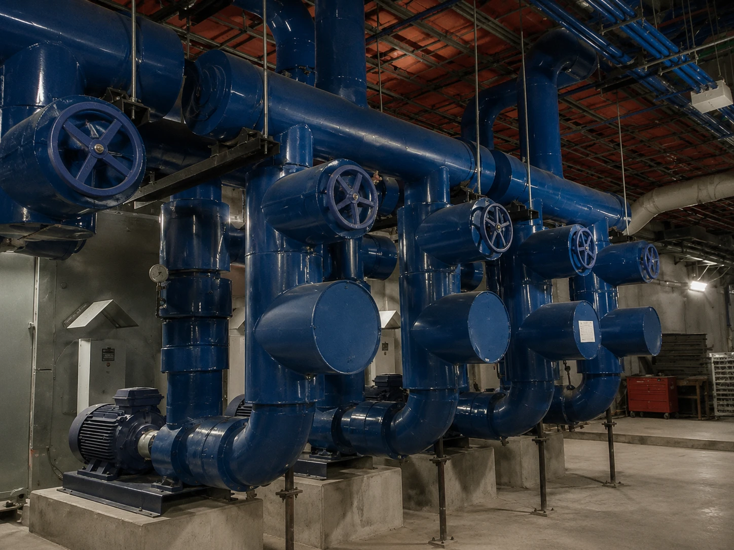 Pump Connection and Header at Lucky One Plant Room